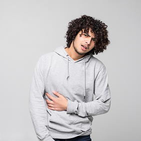 young man suffering pain